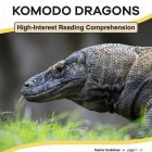 This is the title page for the Komodo Dragons lesson plan. The main image is a close-up photo of a Komodo dragon with its tongue slightly out. The orange Learn Bright logo is at the top of the page.